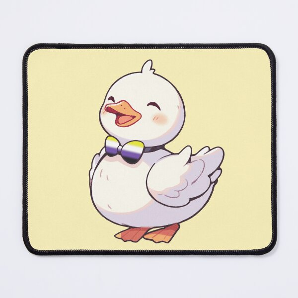 Item preview, Cute Ducky with Nonbinary Pride Flag Bow Tie, Kawaii Enby Pride Duck Design designed and sold by Travelslightly.