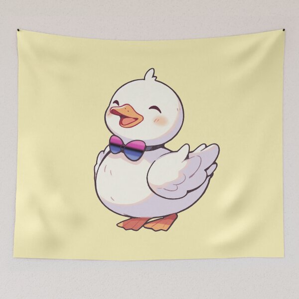 Item preview, Cute Ducky with Omnisexual Pride Flag Bow Tie, Kawaii Omni Pride Duck Design designed and sold by Travelslightly.