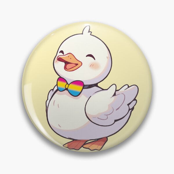 Item preview, Cute Ducky with Pansexual Pride Flag Bow Tie, Kawaii Pan Pride Duck Design designed and sold by Travelslightly.