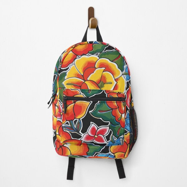Item preview, Tehuana yellow flowers colorful mexican embroidery maximalist folk art designed and sold by T-Mex.