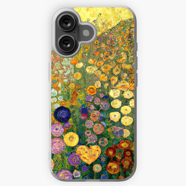 Klimt Pink Flower Garden iPhone Case