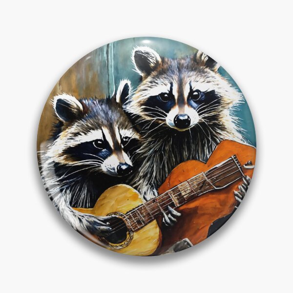Item preview, Duo of guitarist raccoons designed and sold by Artbellachi.