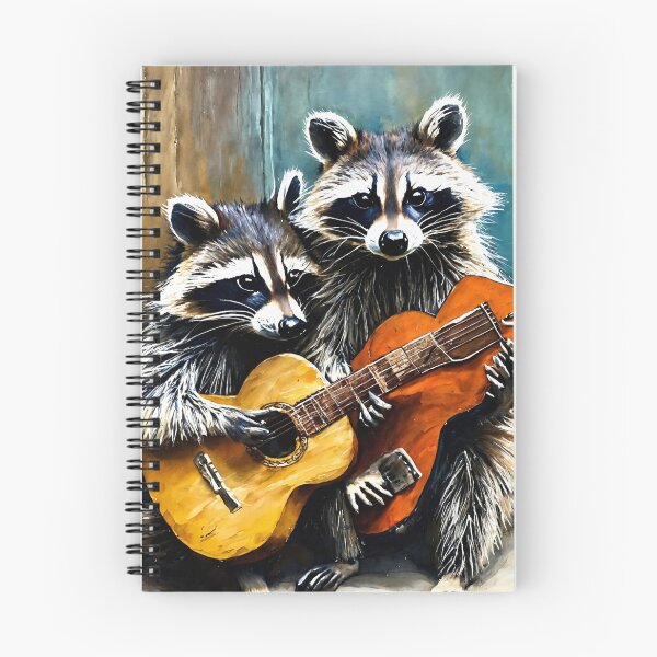Item preview, Duo of guitarist raccoons designed and sold by Artbellachi.