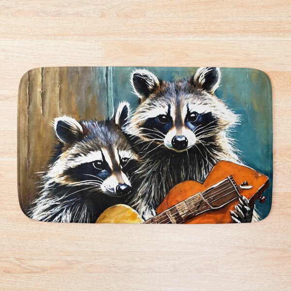 Item preview, Duo of guitarist raccoons designed and sold by Artbellachi.