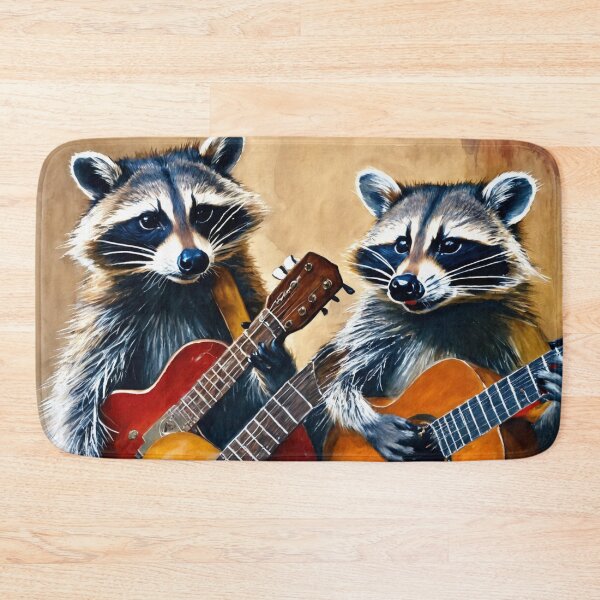 Item preview, Raccoons and guitars designed and sold by Artbellachi.