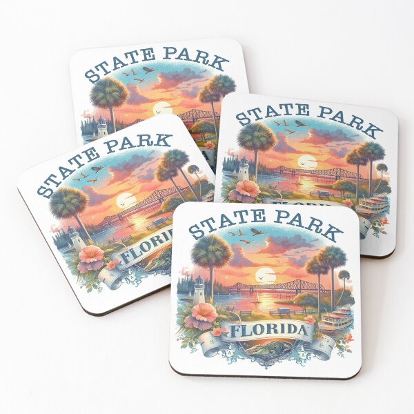 Artikelvorschau, Florida State Park Vereinigte Staaten Aquarell Sonnenuntergang entworfen und verkauft von ryanapples2.