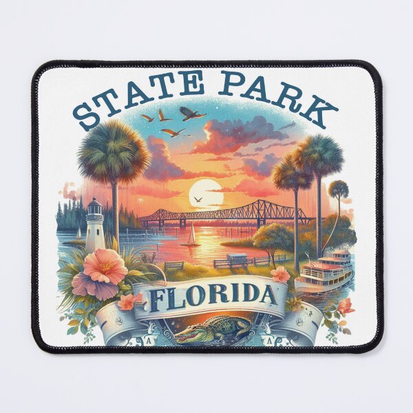Item preview, Florida State Park United States Watercolor Sunset designed and sold by ryanapples2.