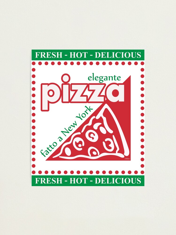 Hot Delicious New York Pizza Box Photographic Print for Sale by
