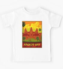 ANGKOR WAT : Vintage Cambodia Temple Print Kids Tee