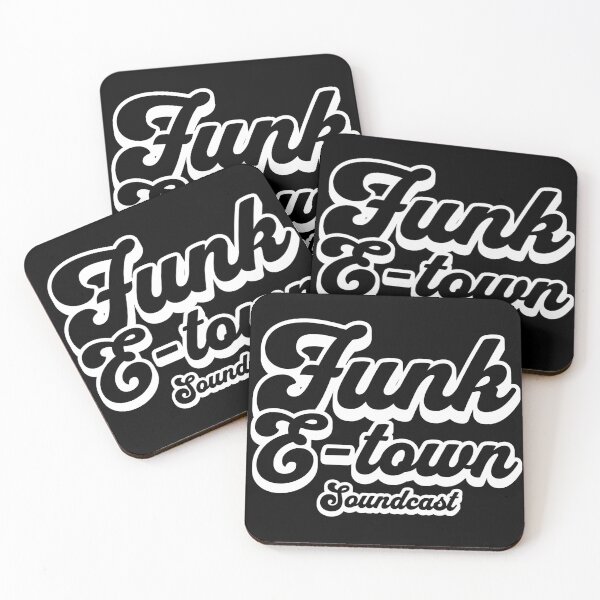 Item preview, FUNK E-TOWN SOUNDCAST  - Dropshadow Logo 3 (White)  designed and sold by Discothreadz.