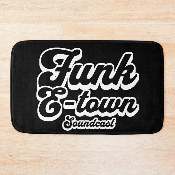 Item preview, FUNK E-TOWN SOUNDCAST  - Dropshadow Logo 3 (White)  designed and sold by Discothreadz.