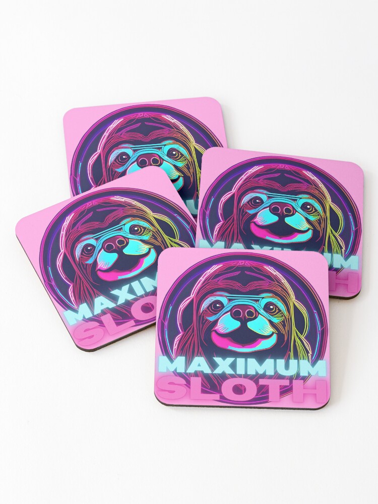 Thumbnail 1 of 5, Coasters (Set of 4), Maximum Sloth designed and sold by pUNKnown.