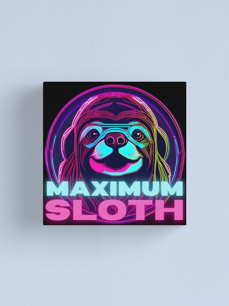 Thumbnail 1 of 3, Canvas Print, Maximum Sloth designed and sold by pUNKnown.