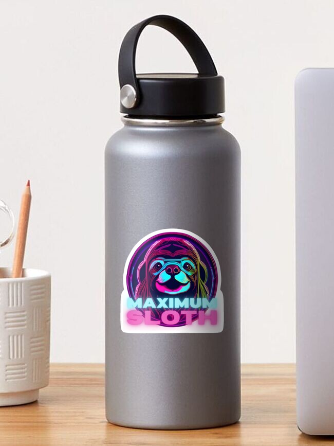 Thumbnail 1 of 3, Sticker, Maximum Sloth designed and sold by pUNKnown.