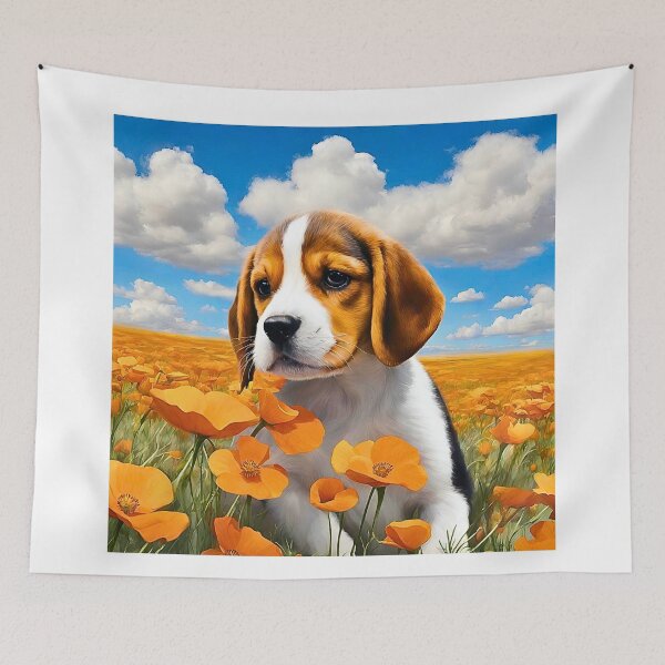 Item preview, California Poppy Beagle Puppy designed and sold by Fredster1966.