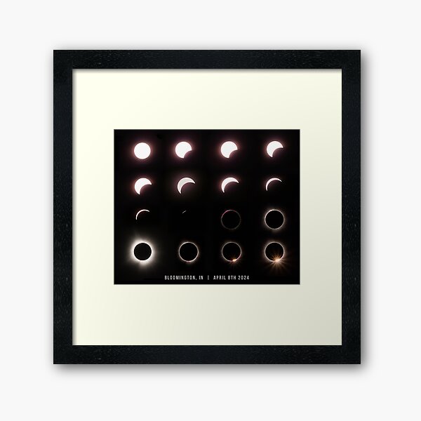 Item preview, Solar Eclipse Cycles 2024 Bloomington Indiana Tee Shirt, ALL SUN PHASES designed and sold by digitalsunAI.