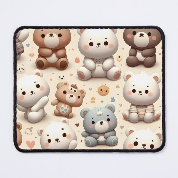 Item preview, Adorable Teddy Bear Collection - Cute Plush Pattern designed and sold by PillowTalkyZone.