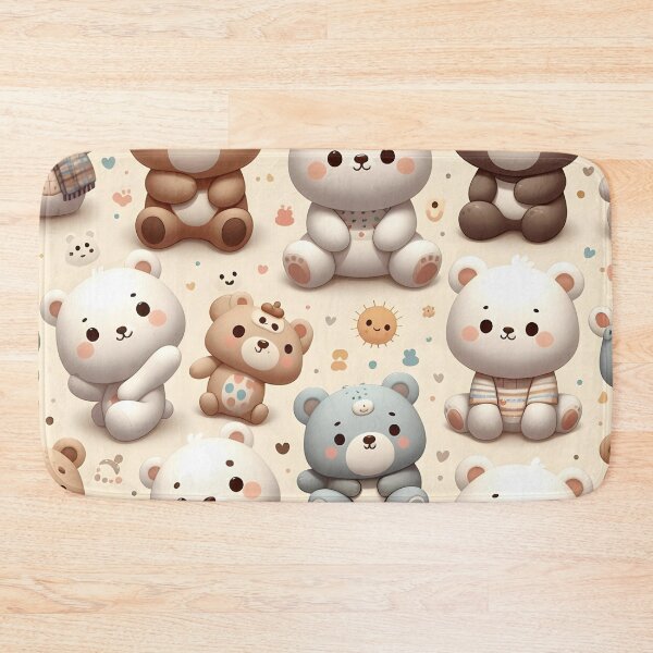 Item preview, Adorable Teddy Bear Collection - Cute Plush Pattern designed and sold by PillowTalkyZone.