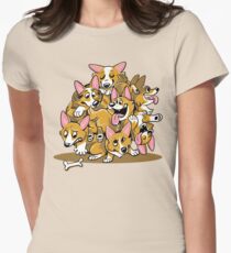 Corgi Cluster Women's Fitted T-Shirt