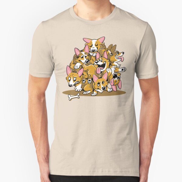 Corgi Cluster Slim Fit T-Shirt