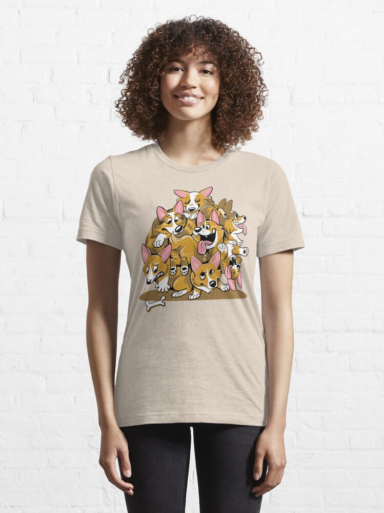 Alternate view of Corgi Cluster Essential T-Shirt