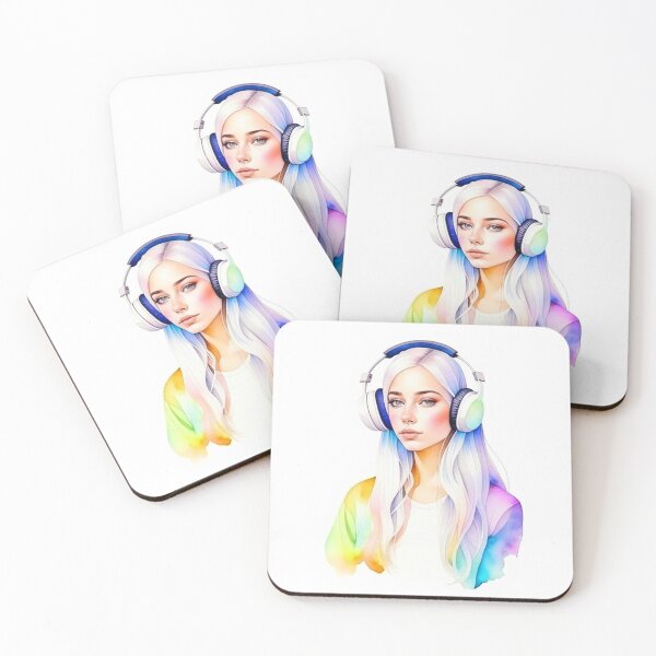 Item preview, Blonde Girl With Headphones designed and sold by Oldetimemercan.