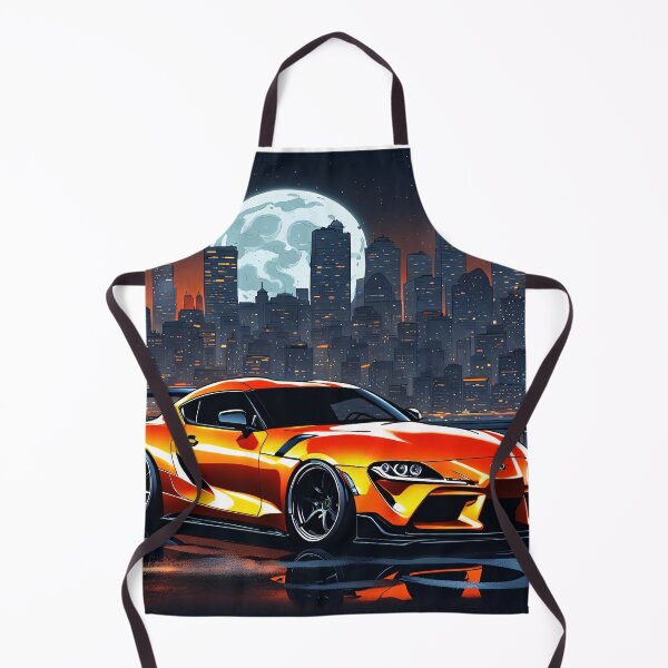 Artikelvorschau, Moderner Toyota Supra Orange Illustration Design entworfen und verkauft von Salimgor Hangaround Music.