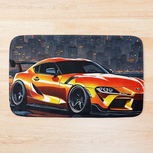 Artikelvorschau, Moderner Toyota Supra Orange Illustration Design  entworfen und verkauft von Salimgor Hangaround Music.