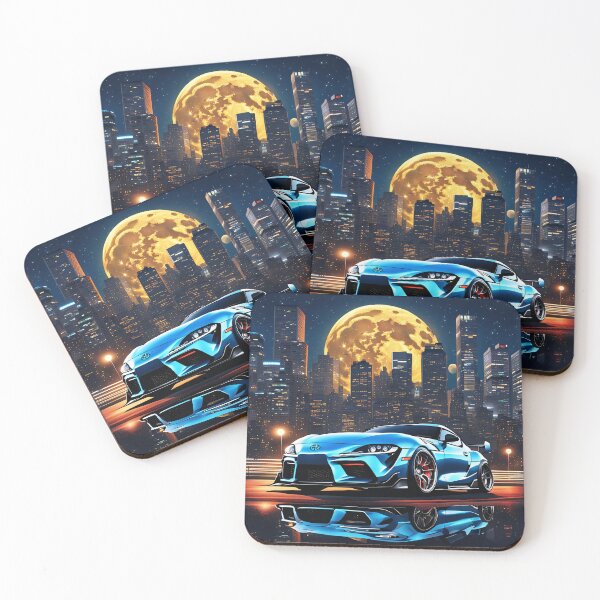 Artikelvorschau, Moderner Toyota Supra Blau Illustration Design entworfen und verkauft von Salimgor Hangaround Music.