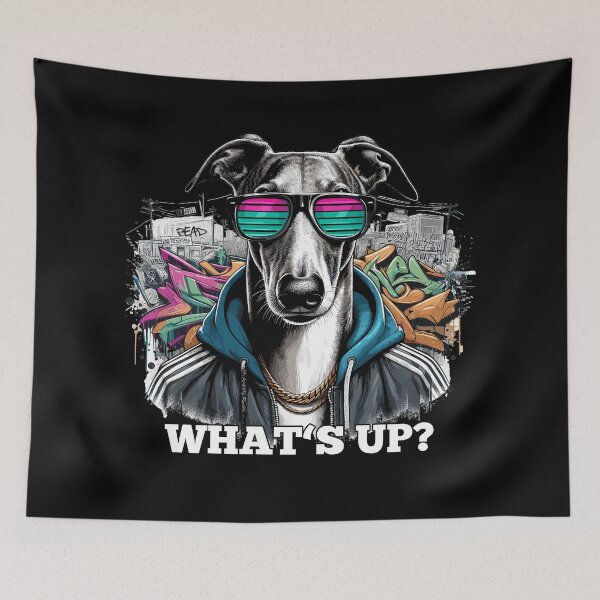 Item preview, Greyhound What's up? Dog Graffiti Gift designed and sold by Pineapple-Tree.