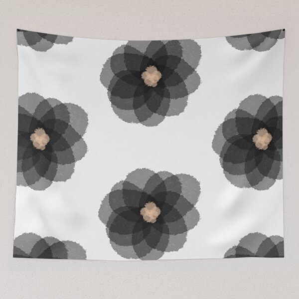 Item preview, black flower designed and sold by Jessica Benavides.