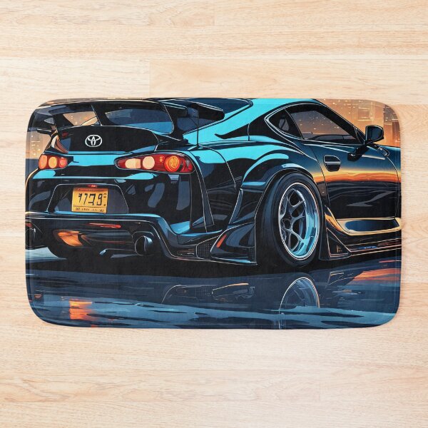 Artikelvorschau, Moderner Toyota Supra Mitternachts Blau Illustration Design  entworfen und verkauft von Salimgor Hangaround Music.