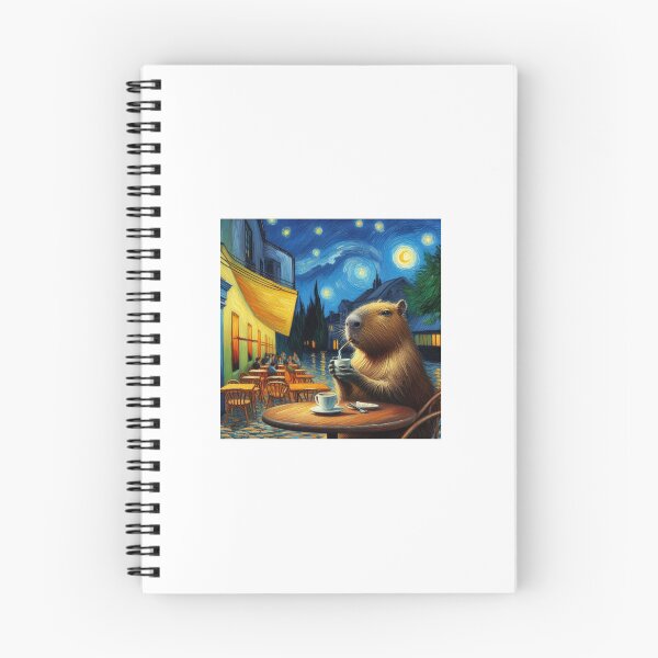 Item preview, Capybara ft. Van Gogh-Cafe Terrace at Night1 designed and sold by Capybara Art Lover.