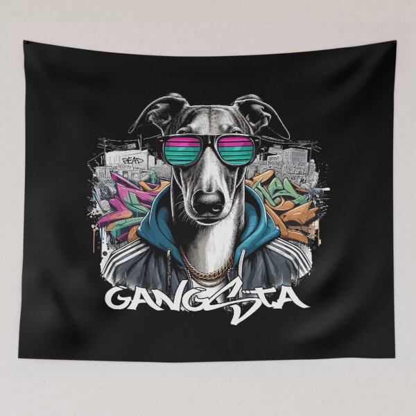 Item preview, Greyhound Gangsta Dog Graffiti Gift designed and sold by Pineapple-Tree.