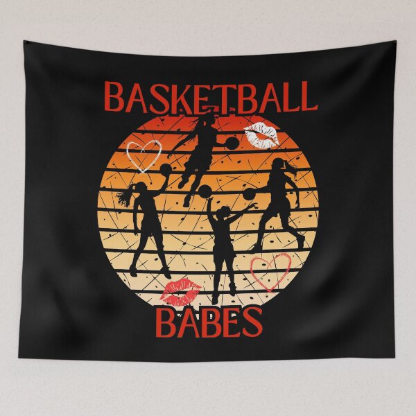 Item preview, BASKETBALL BABES RETRO SUNSET designed and sold by FluxDesigner.