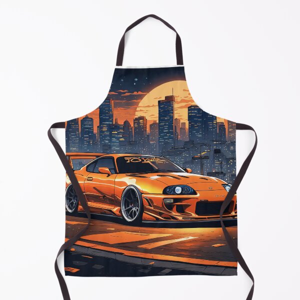 Artikelvorschau, Klasischer Kult Toyota Supra Orange Illustration Design entworfen und verkauft von Salimgor Hangaround Music.