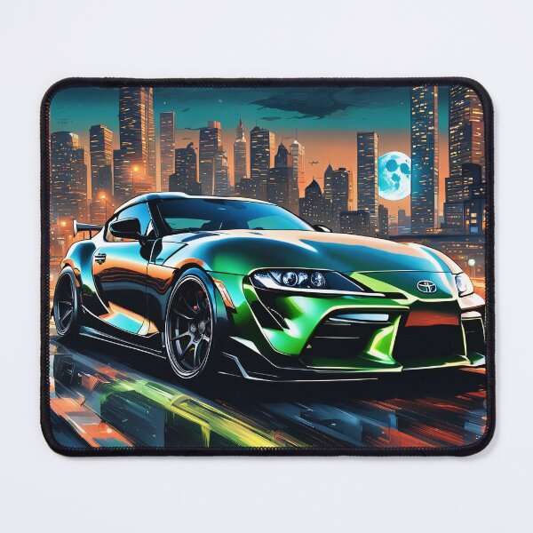 Item preview, Modern Toyota Supra Flic Flac Green Illustration Design designed and sold by Salimgor Hangaround Music.