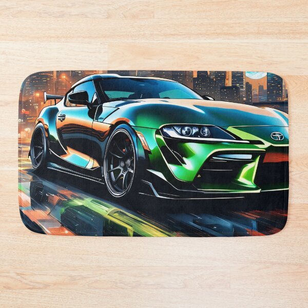 Item preview, Modern Toyota Supra Flic Flac Green Illustration Design designed and sold by Salimgor Hangaround Music.