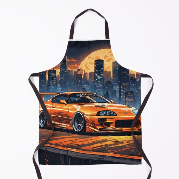 Artikelvorschau, Klasischer Kult Toyota Supra Orange 2 Illustration Design entworfen und verkauft von Salimgor Hangaround Music.