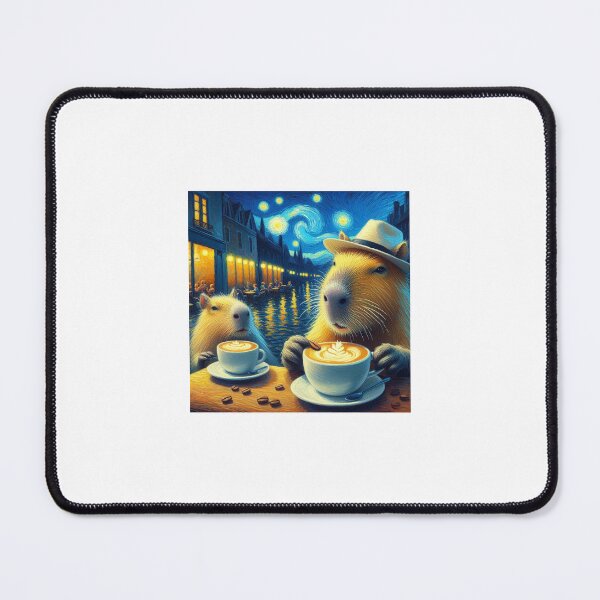 Item preview, Capybara ft. Van Gogh-Cafe Terrace at Night2 designed and sold by Capybara Art Lover.