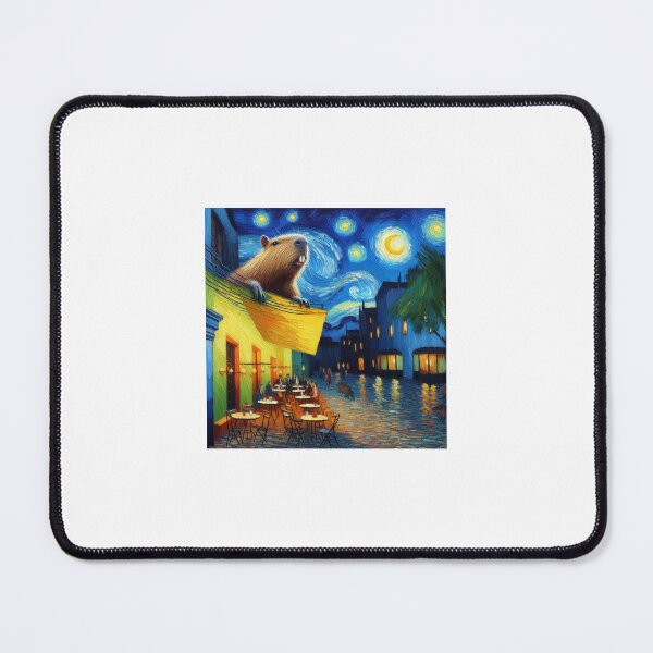 Item preview, Capybara ft. Van Gogh-Cafe Terrace at Night3 designed and sold by Capybara Art Lover.