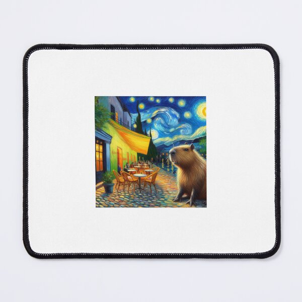 Item preview, Capybara ft. Van Gogh-Cafe Terrace at Night4 designed and sold by Capybara Art Lover.