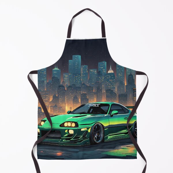 Artikelvorschau, Klassischer Kult Toyota Supra Grün Illustration Design entworfen und verkauft von Salimgor Hangaround Music.