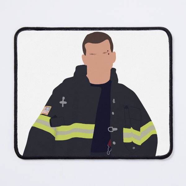 Item preview, Evan Buckley firefighter drawing designed and sold by AnnesCreatives.