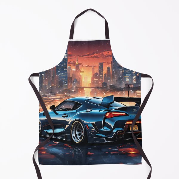 Artikelvorschau, Moderner Toyota Supra Schwarz Sonnenaufgang Illustration Design entworfen und verkauft von Salimgor Hangaround Music.