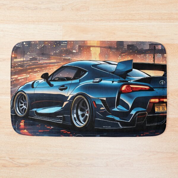 Artikelvorschau, Moderner Toyota Supra Schwarz Sonnenaufgang Illustration Design  entworfen und verkauft von Salimgor Hangaround Music.