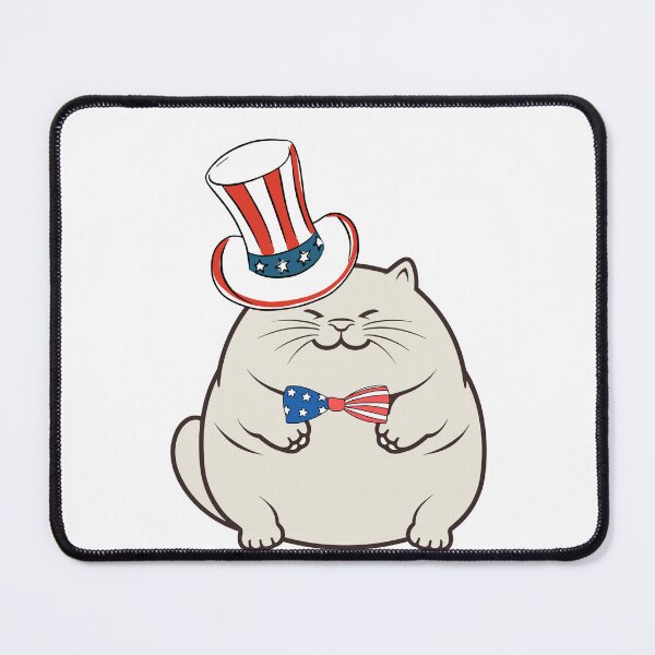 Item preview, Cute fat cat is wearing an Uncle Sam hat designed and sold by Pet Station.