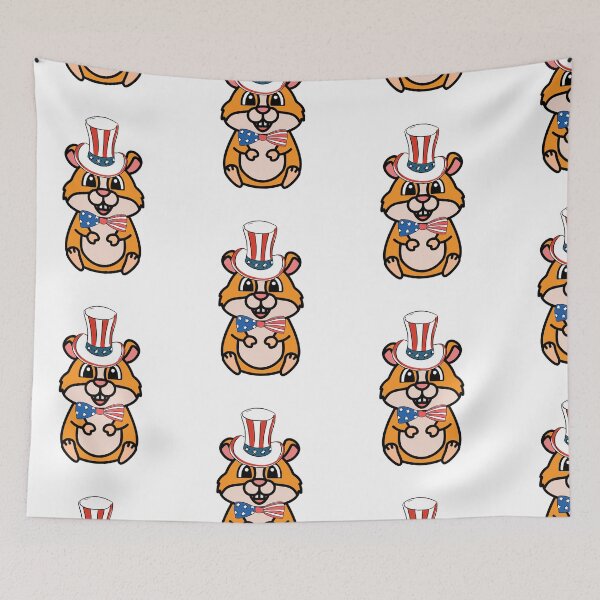 Item preview, Cute hamster is wearing an Uncle Sam hat designed and sold by Pet Station.