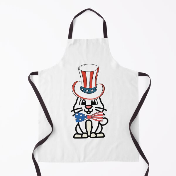 Item preview, Cute white rabbit is wearing an Uncle Sam hat designed and sold by Pet Station.