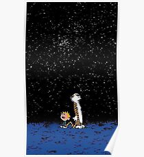 Sterne in der Nacht des Himmels Poster